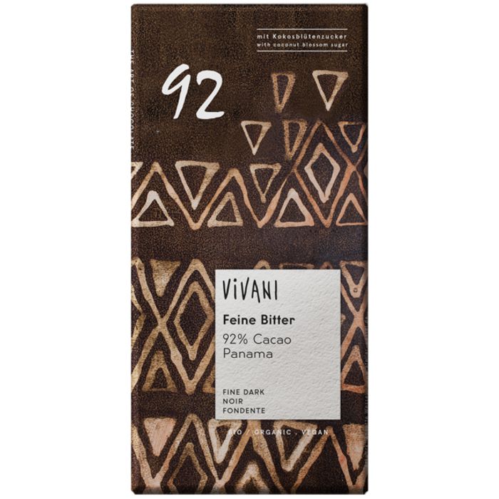 Xocolata 92% amb sucre de coco 80g VIVANI