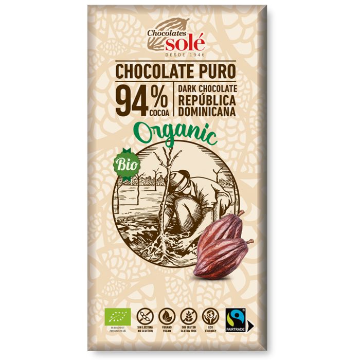 Xocolata negra 94% cacau 100g SOLÉ
