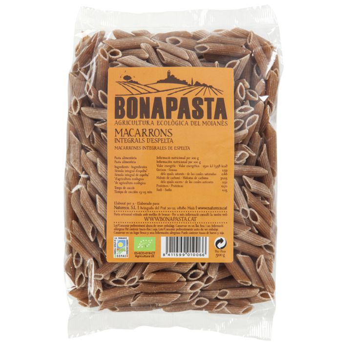 Macarrons integrals ESPELTA 500g BONAPASTA