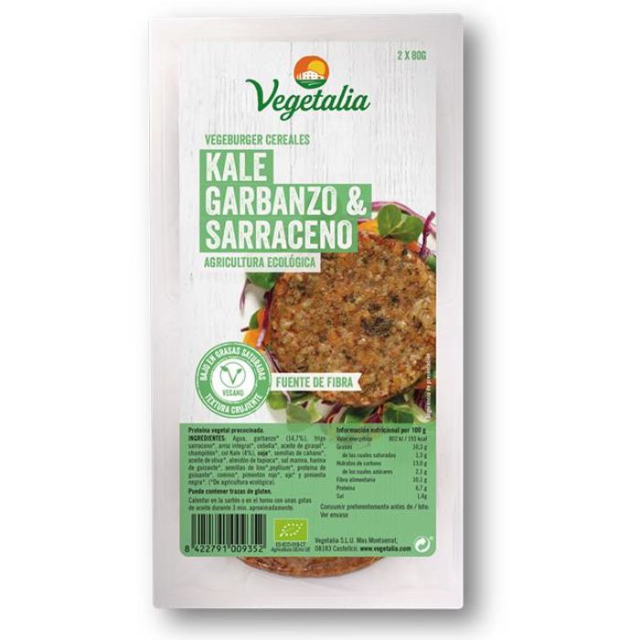 Burger cigró i kale 160g VEGETALIA