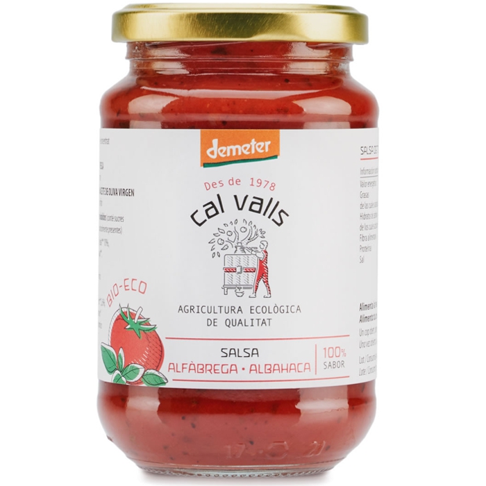 Salsa tomàquet amb alfàbrega 350g CAL VALLS