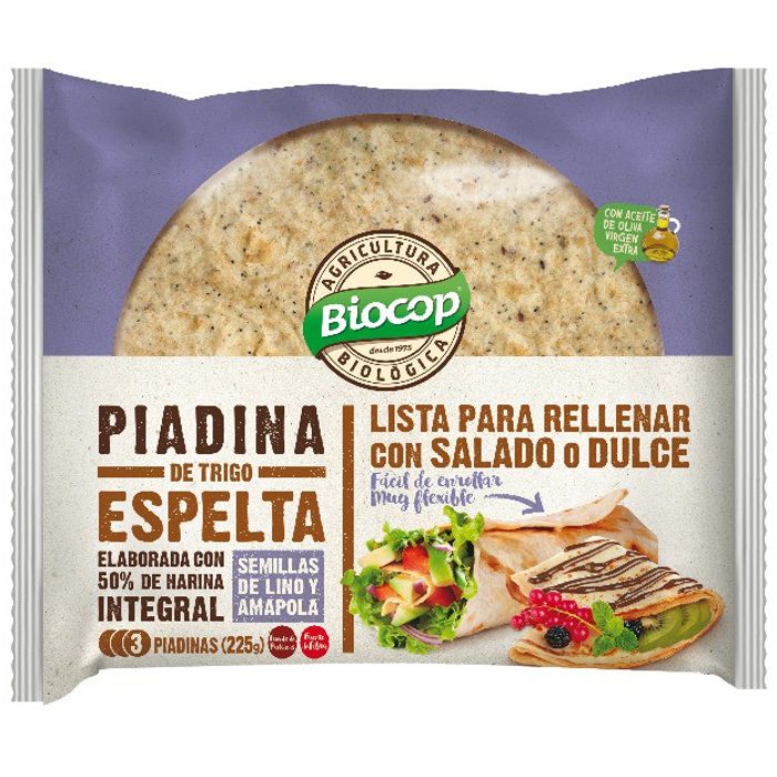 Piadina espelta int. lli-rosella 3x75g BIOCOP