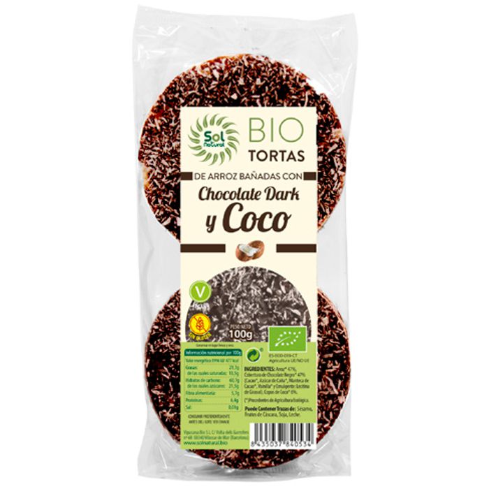 Tortes arròs XOCO DARK.COCO 100g S.NATURAL