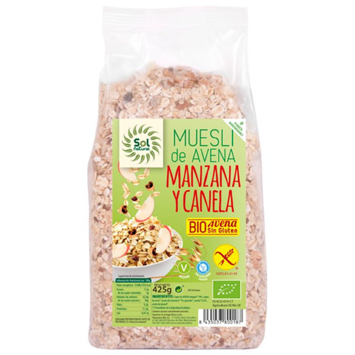 Muesli poma-canyella s/gluten 425g S.NATURAL