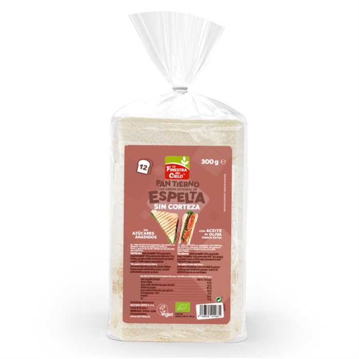 Pa d'espelta integral s/crosta 300g FINESTRA