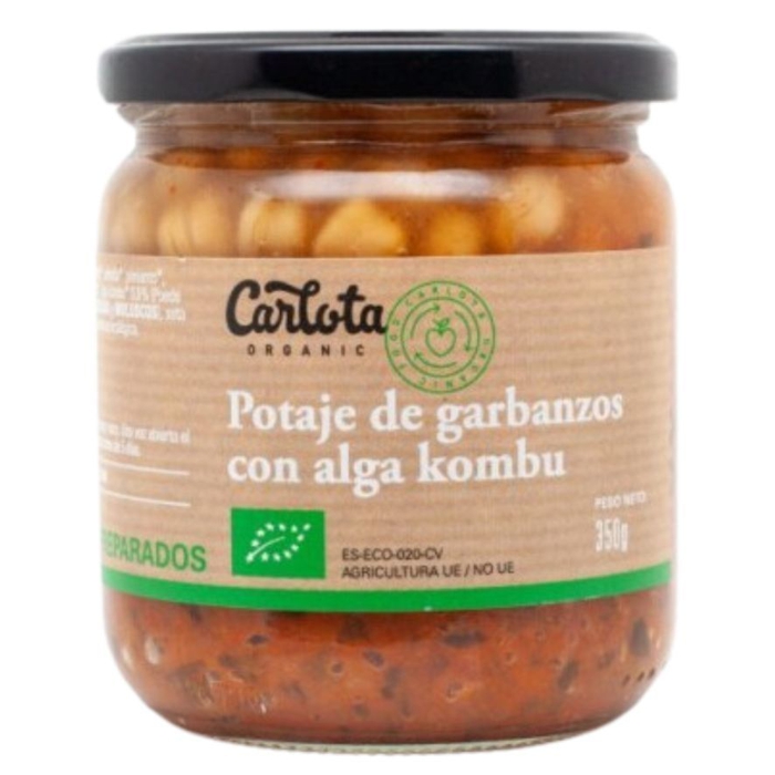 Estofat cigrons amb alga kombu 425g CARLOTA
