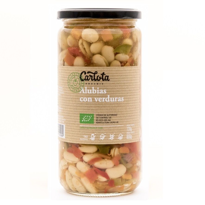 Mongetes amb verdures sense gluten 720g CARLOTA
