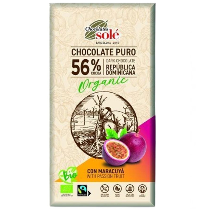 Xocolata negre 56% Maracuyà 100g SOLÉ