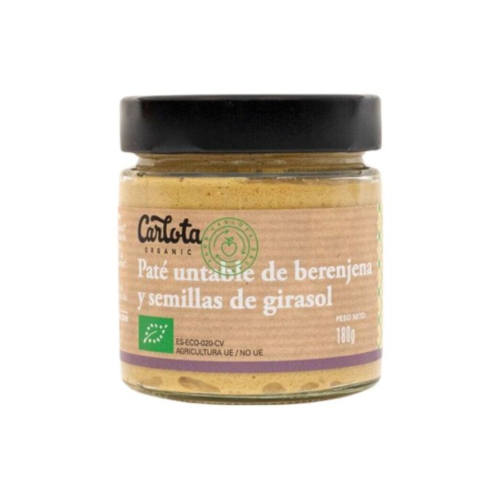 Paté albergínia i llavors girasol 100g CARLOTA